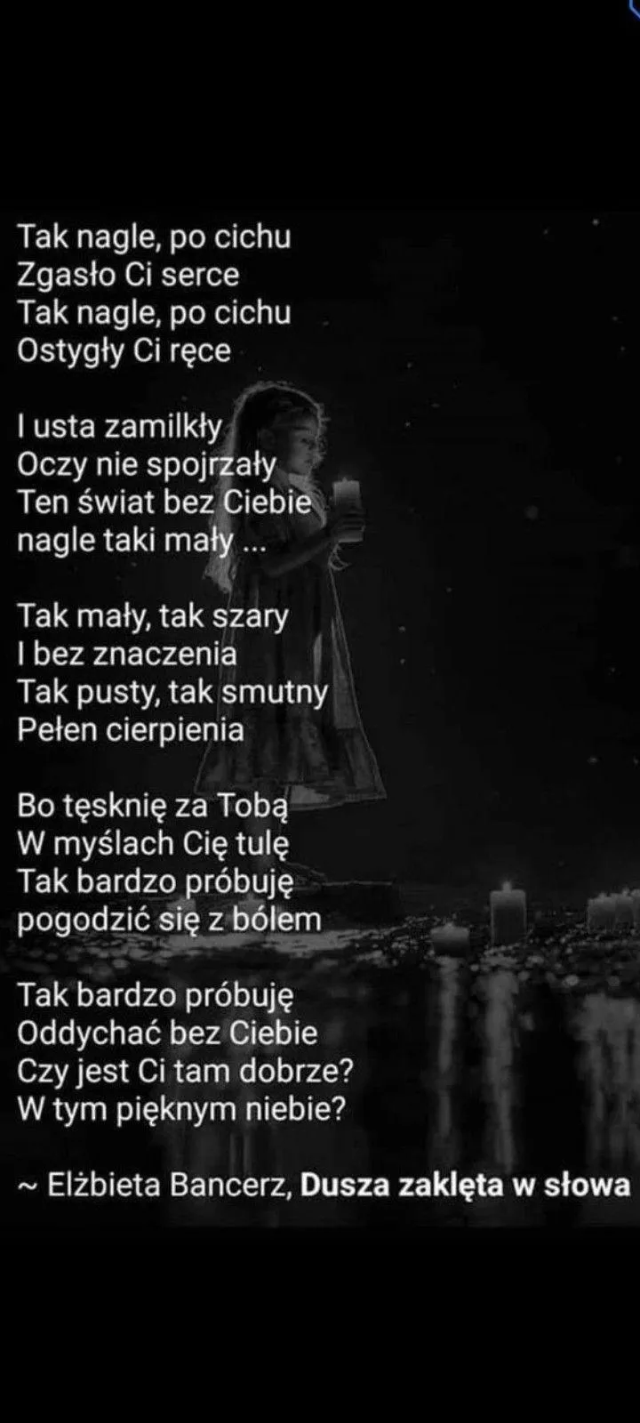 Wiersz dla zmarłego przyjaciela